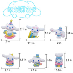 6 figures cake toppers for theme party decorations