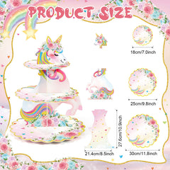 Top tier diameter 11.8 inches on unicorn stand
