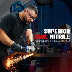 Latex-free powder-free nitrile gloves GRIPXX Black Nitrile Gloves
