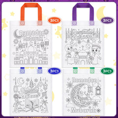 ramadan non-woven tote bag 12pcs set