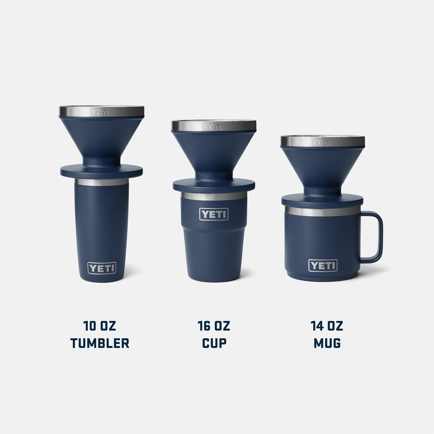 Rambler 14 oz mug Navy stackable configuration