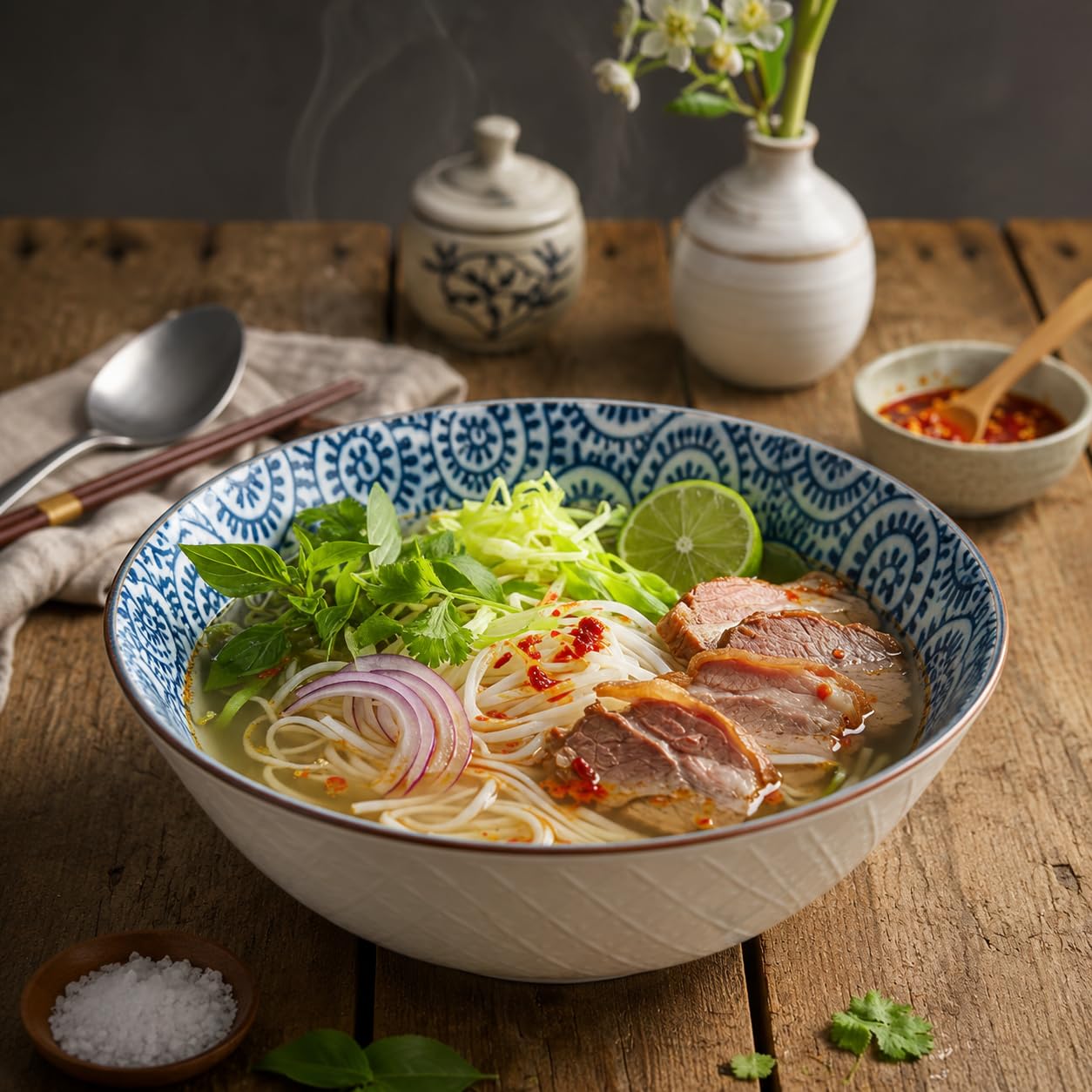 Large 40 oz ramen bowls for noodles and pho