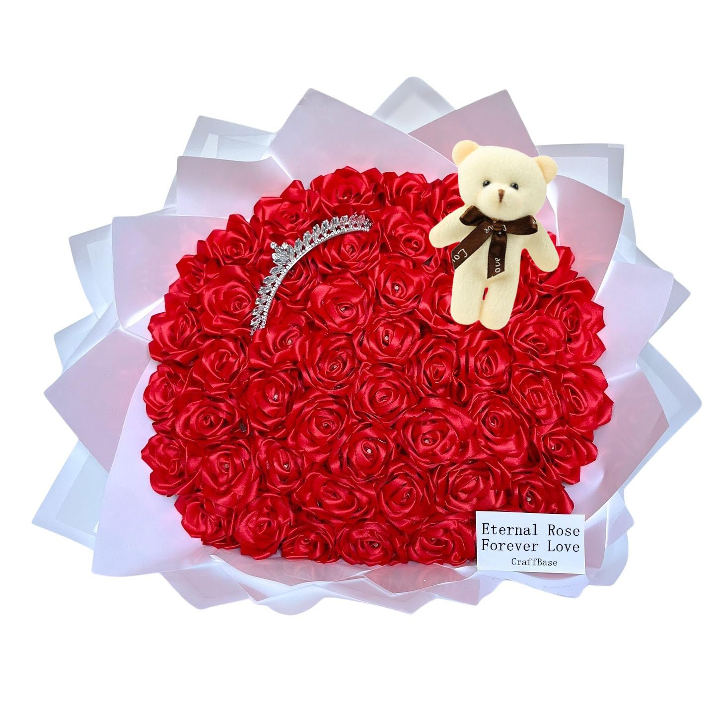 Ramo Buchon Valentine ribbon roses kit image