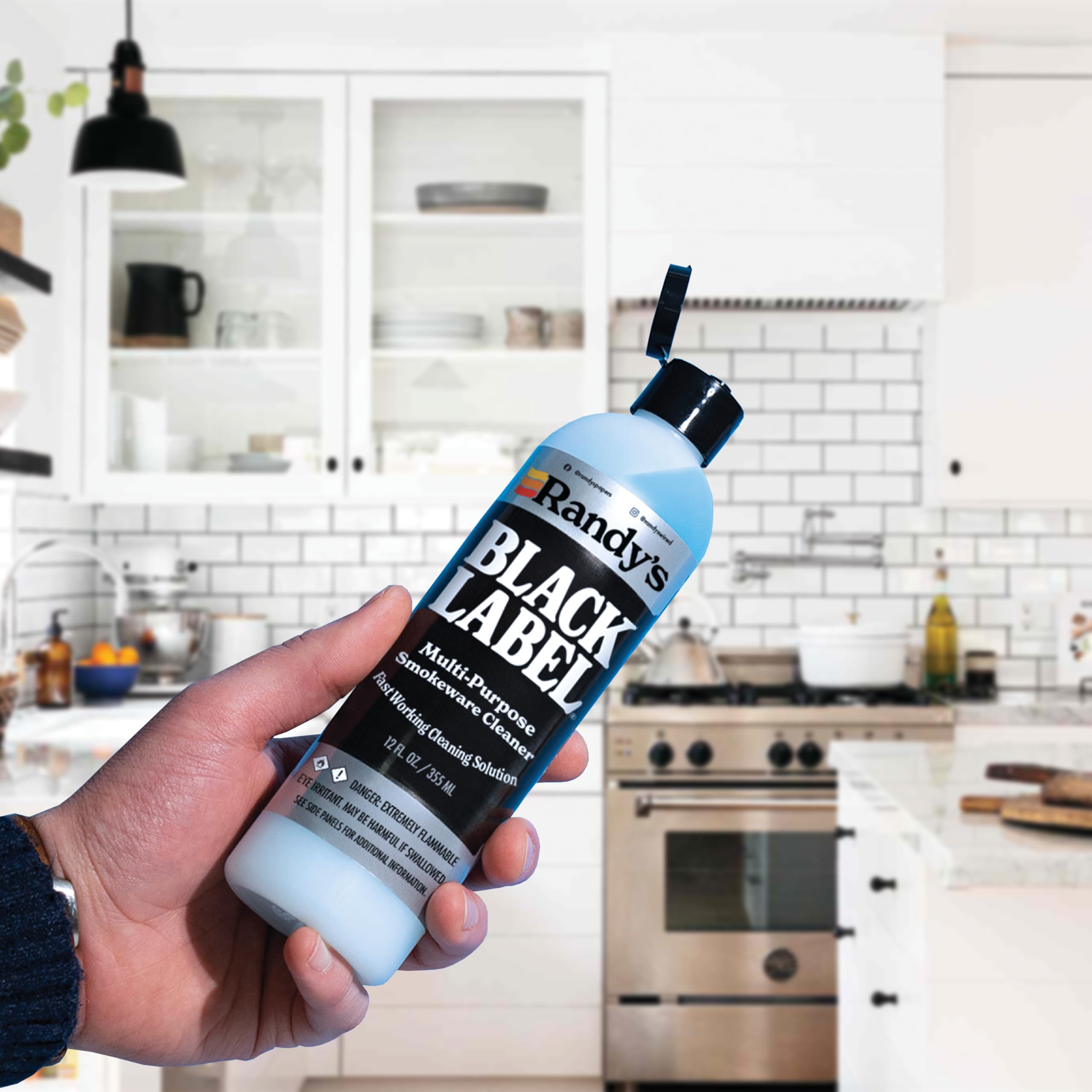 Packaging image of Randy's Black Label Cleaner 12 oz bottle