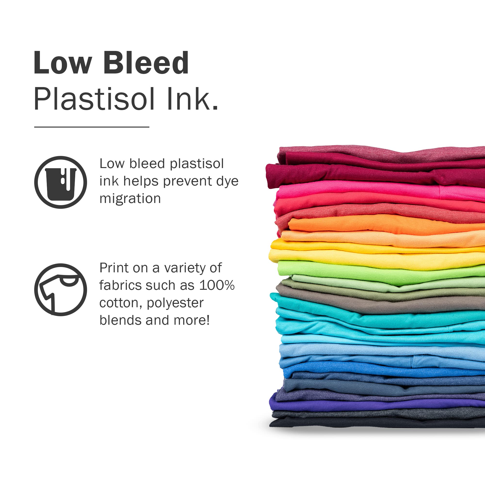 Rapid Cure Plastisol ink 270°F cure reference