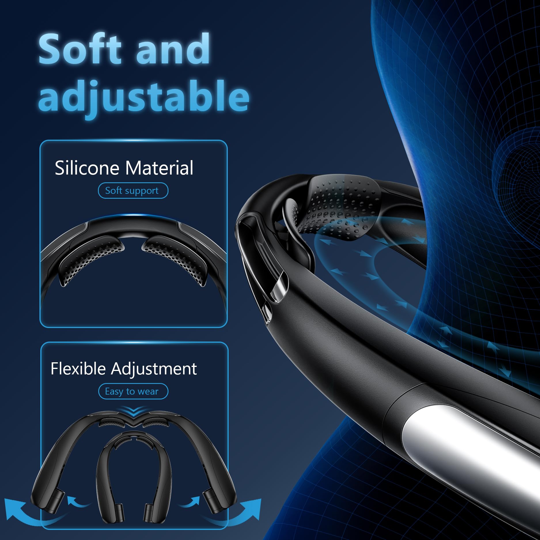 Soft rubber comfort fittings for wearability