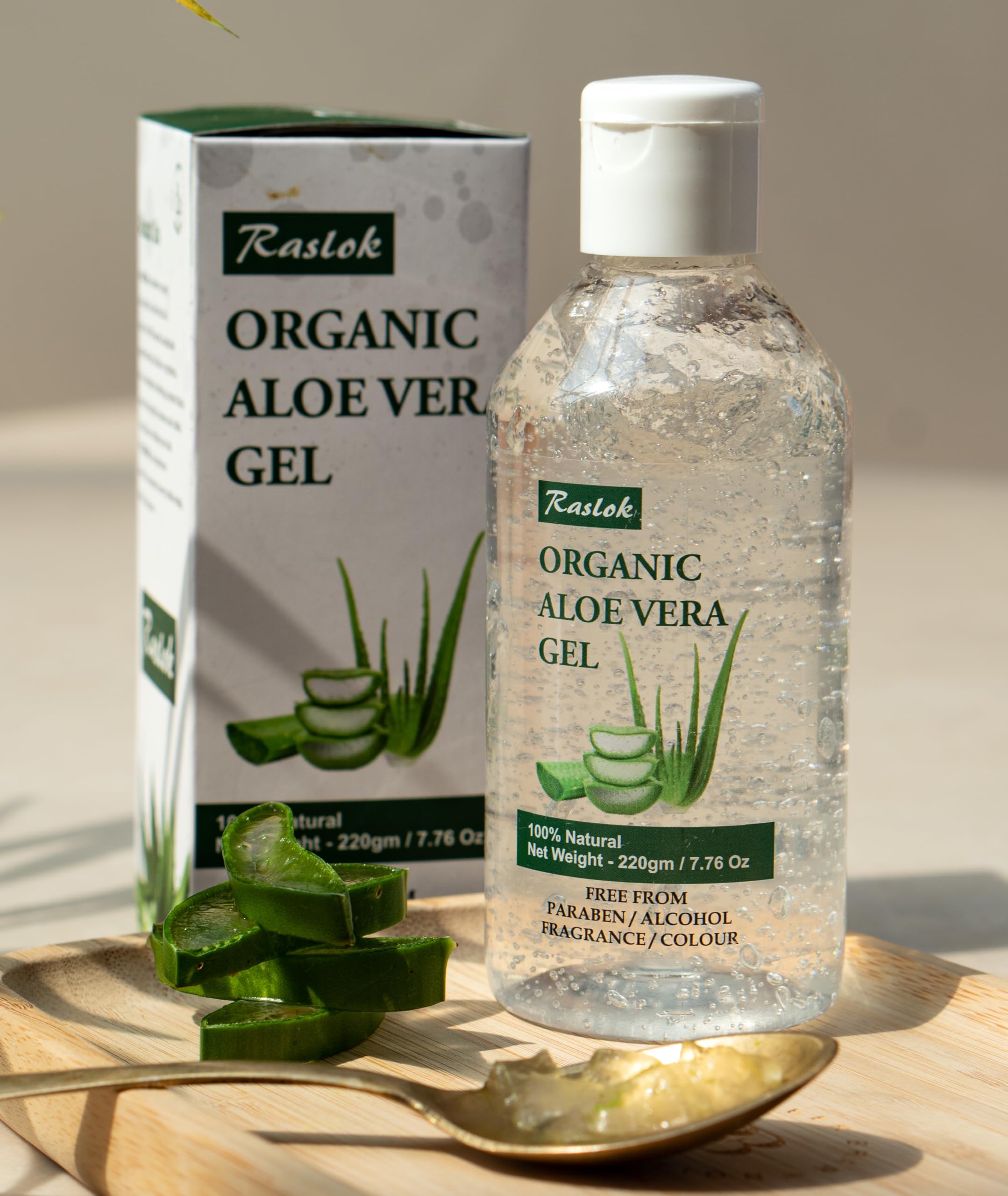 Raslok Aloe Vera Gel made with natural ingredients