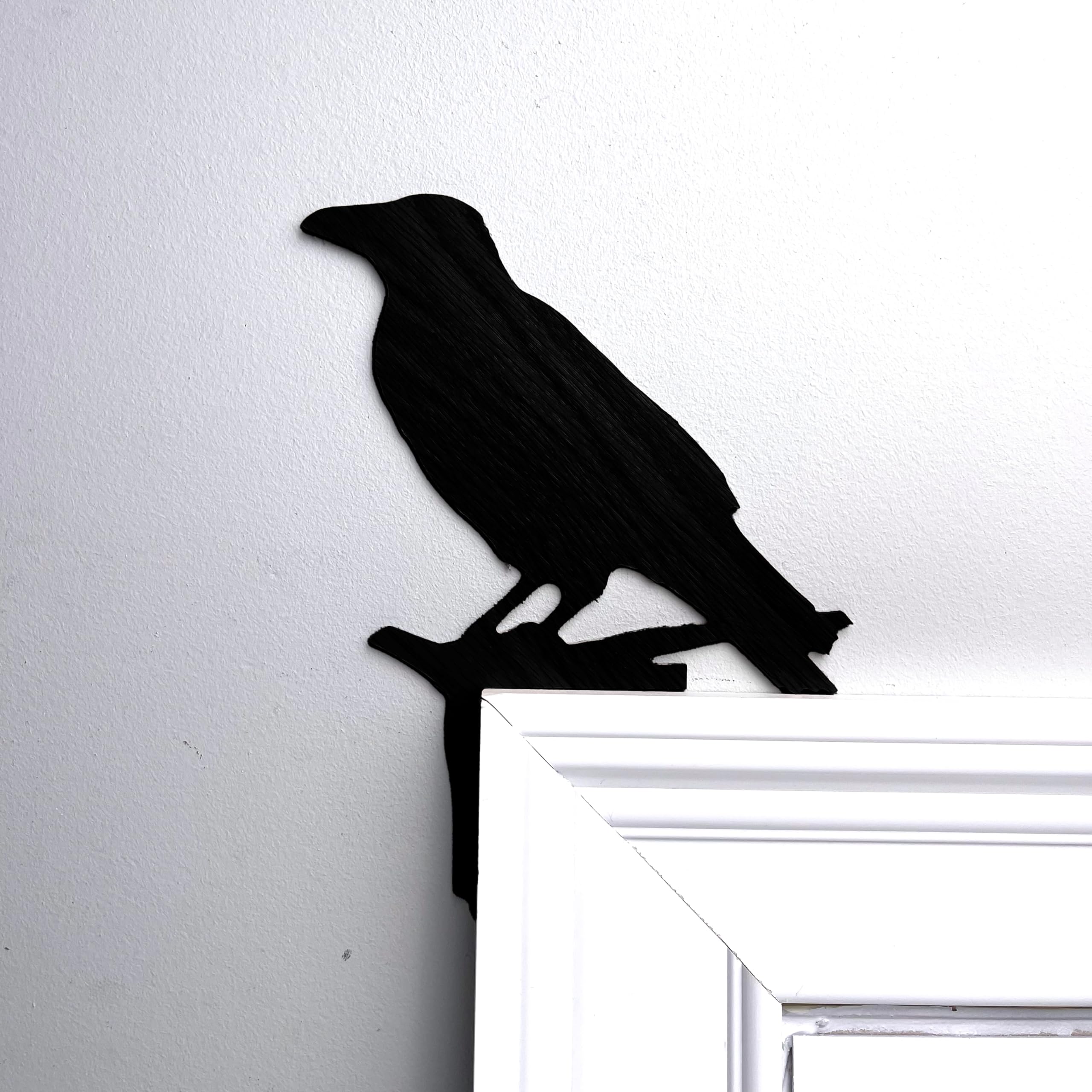 Raven Crow Decor Halloween centerpiece for door corner