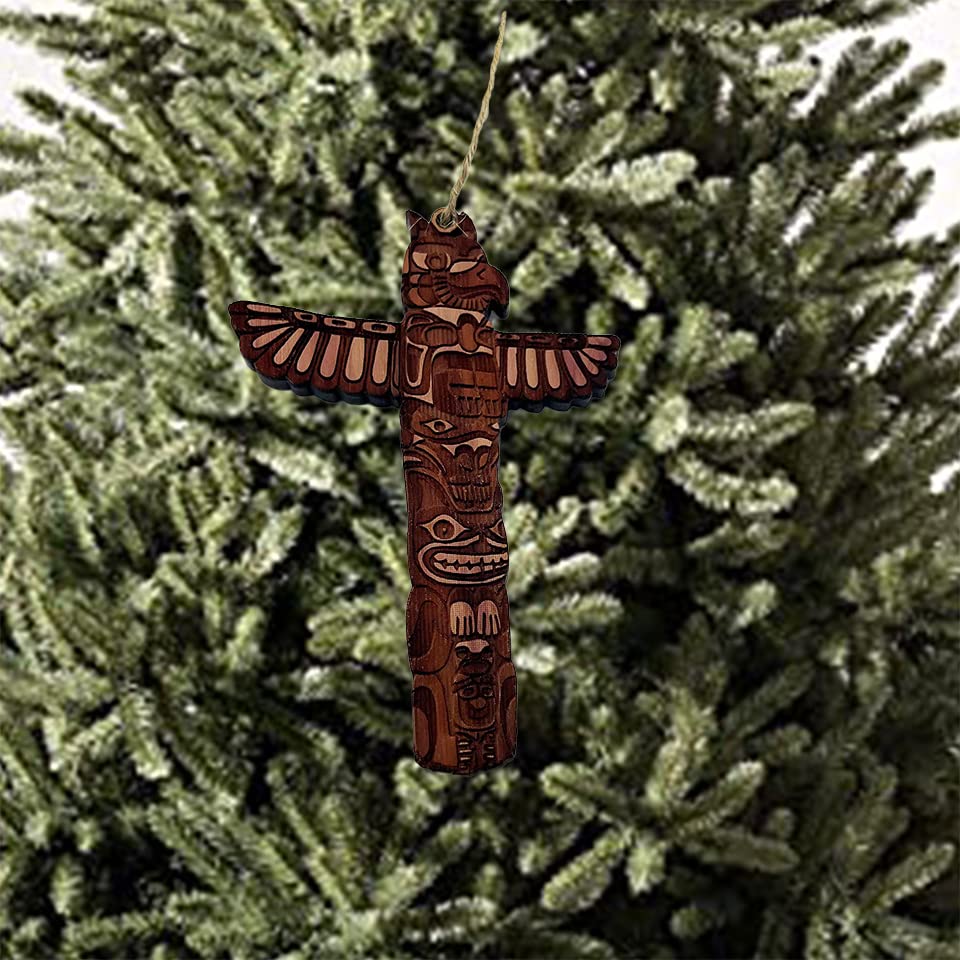Cedar ornament designed and engraved in Texas USA