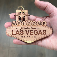 1/4 inch raw cedar laser engraved ornament