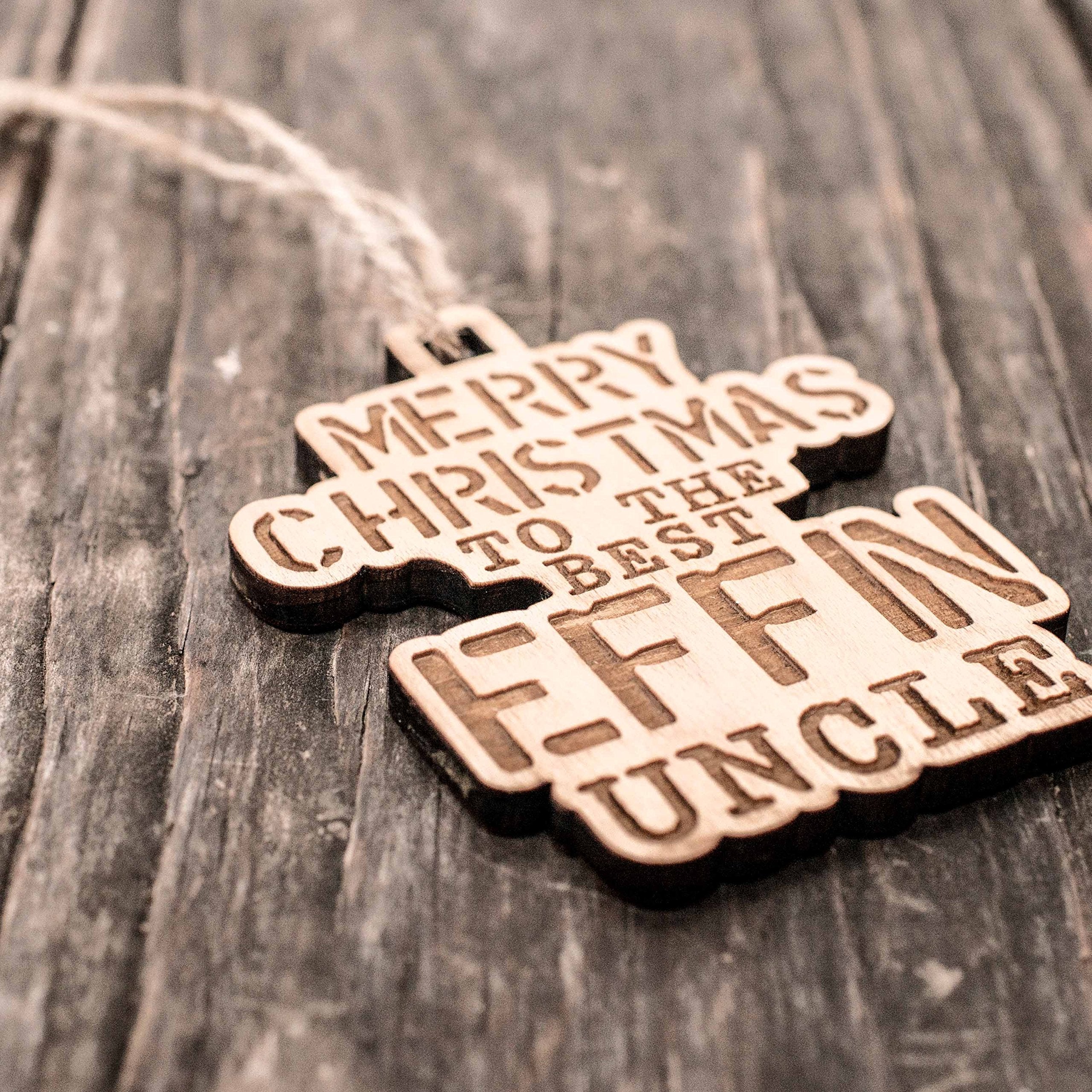Christmas gift ornament for uncle made in Texas