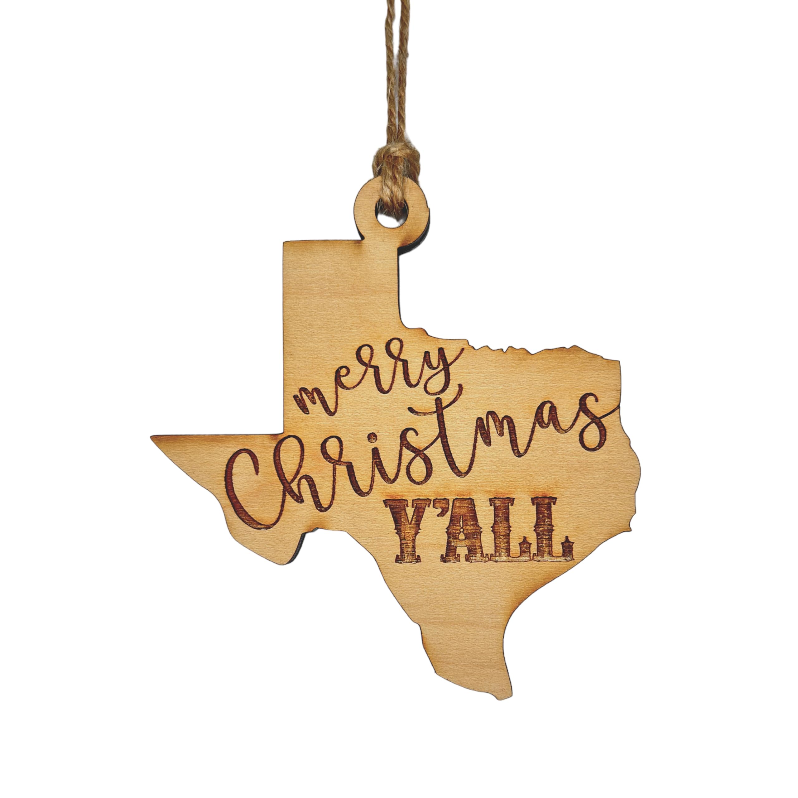 Raw maple wood ornament 3x3in made in USA