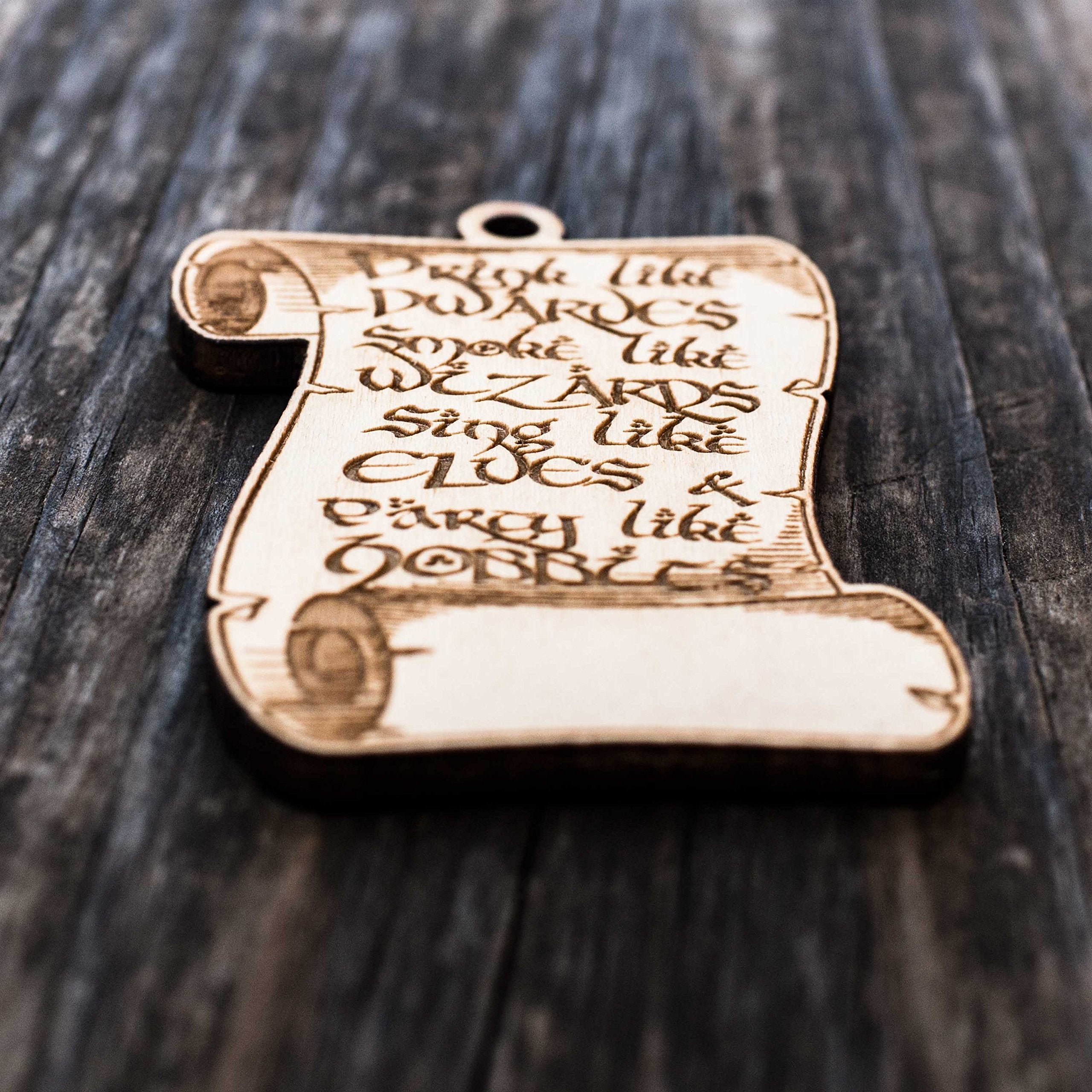 Raw wood ornament 3x3in Texas made