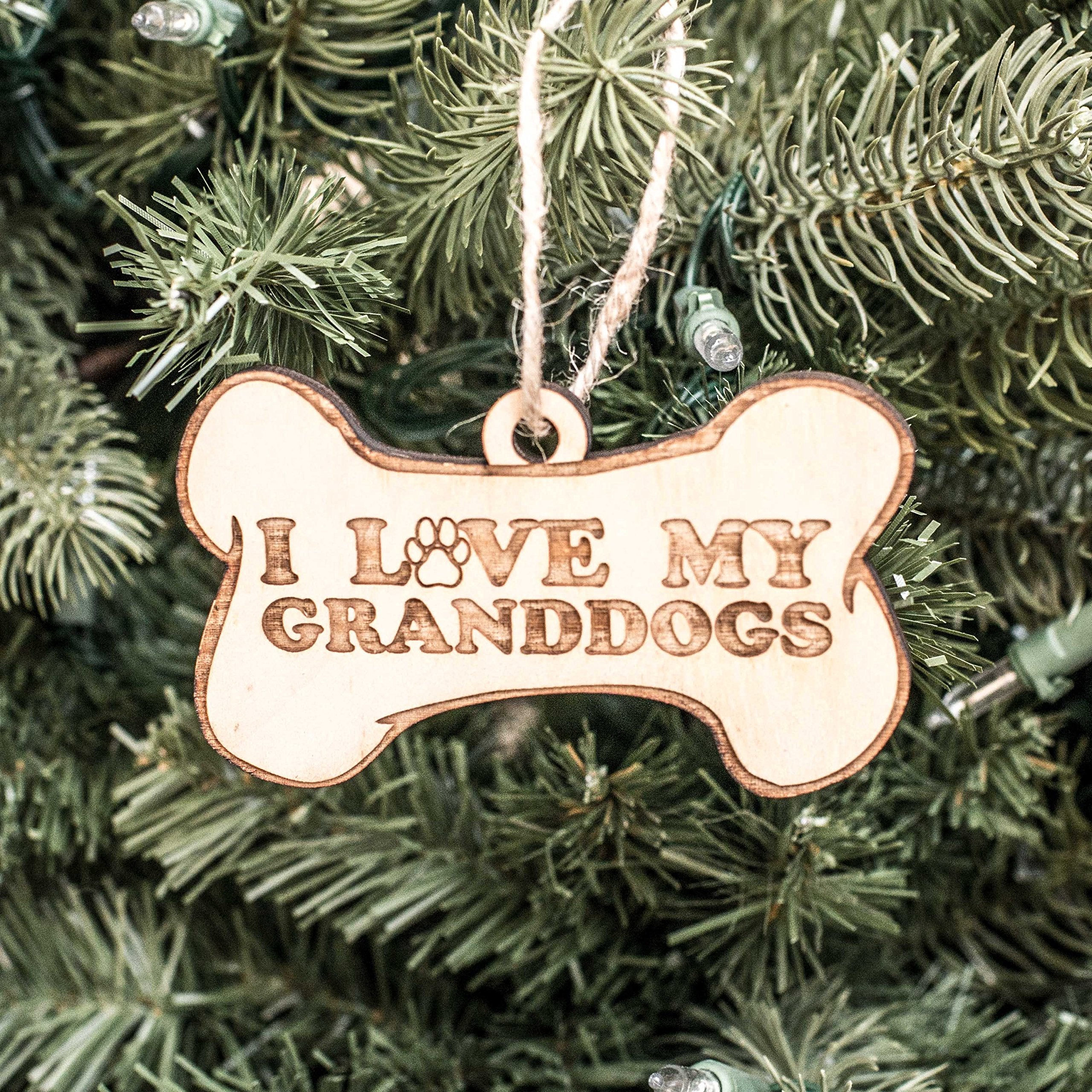 Raw wood ornament 4x2in