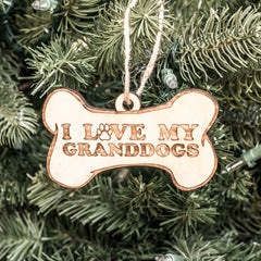 Raw wood ornament 4x2in