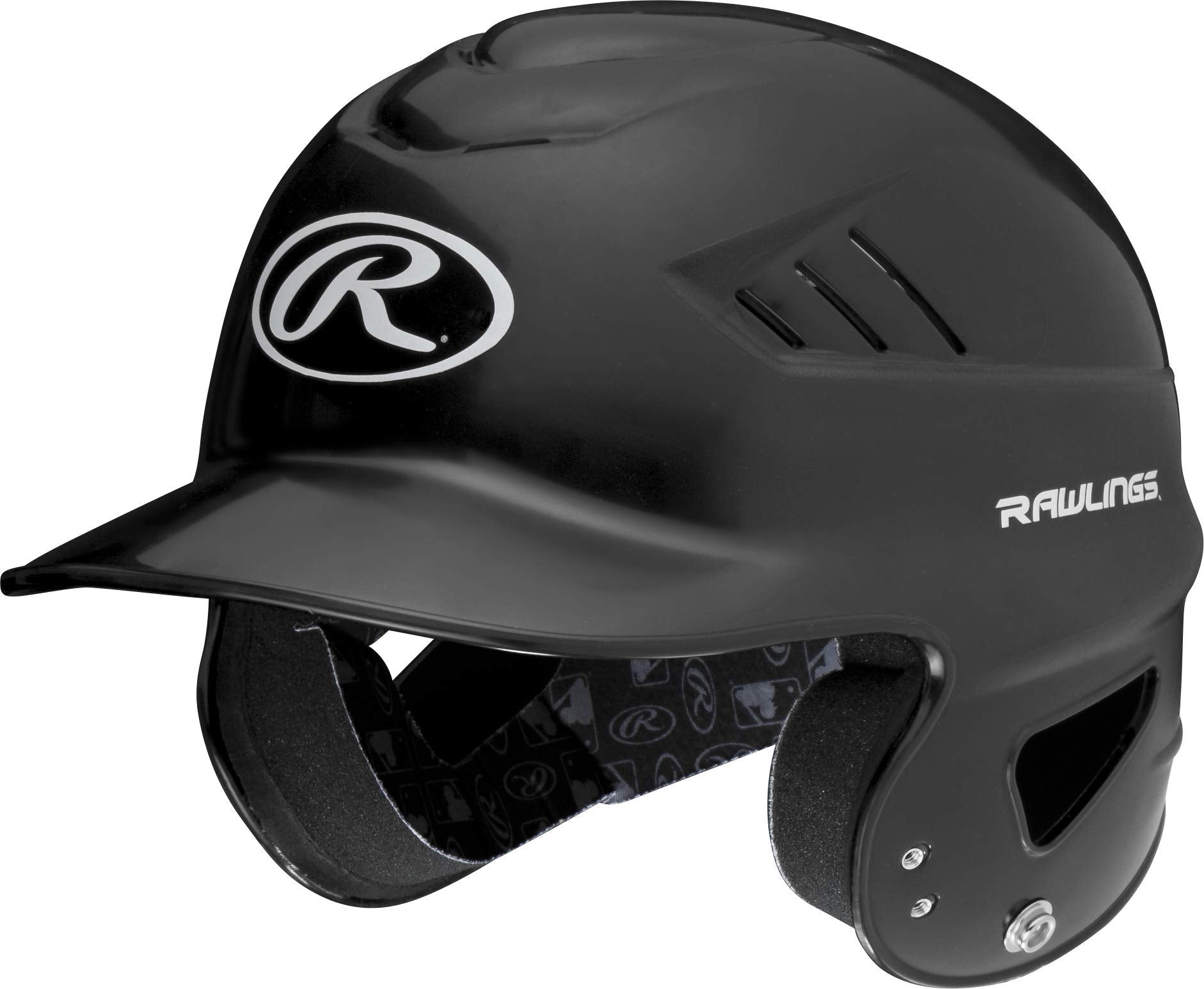 Rawlings COOLFLO batting helmet black front view