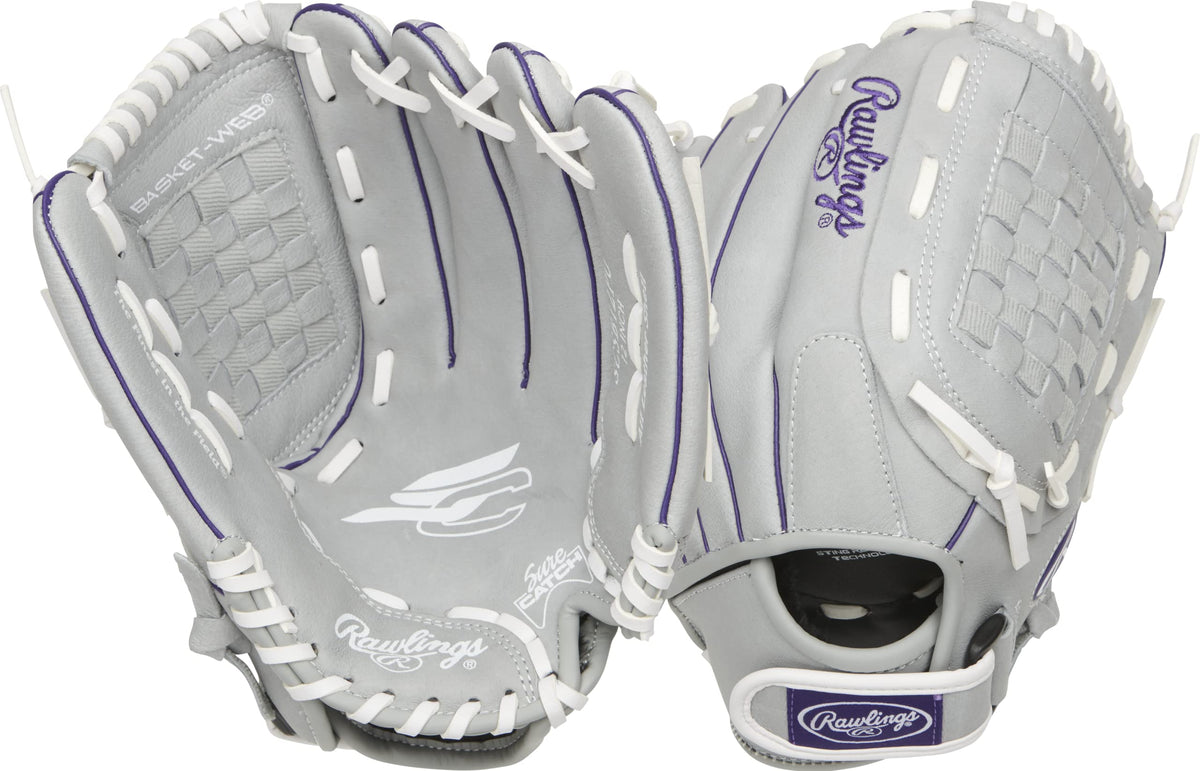 Rawlings Sure Catch Series Fastpitch Softball Glove 12 inch youth basket web