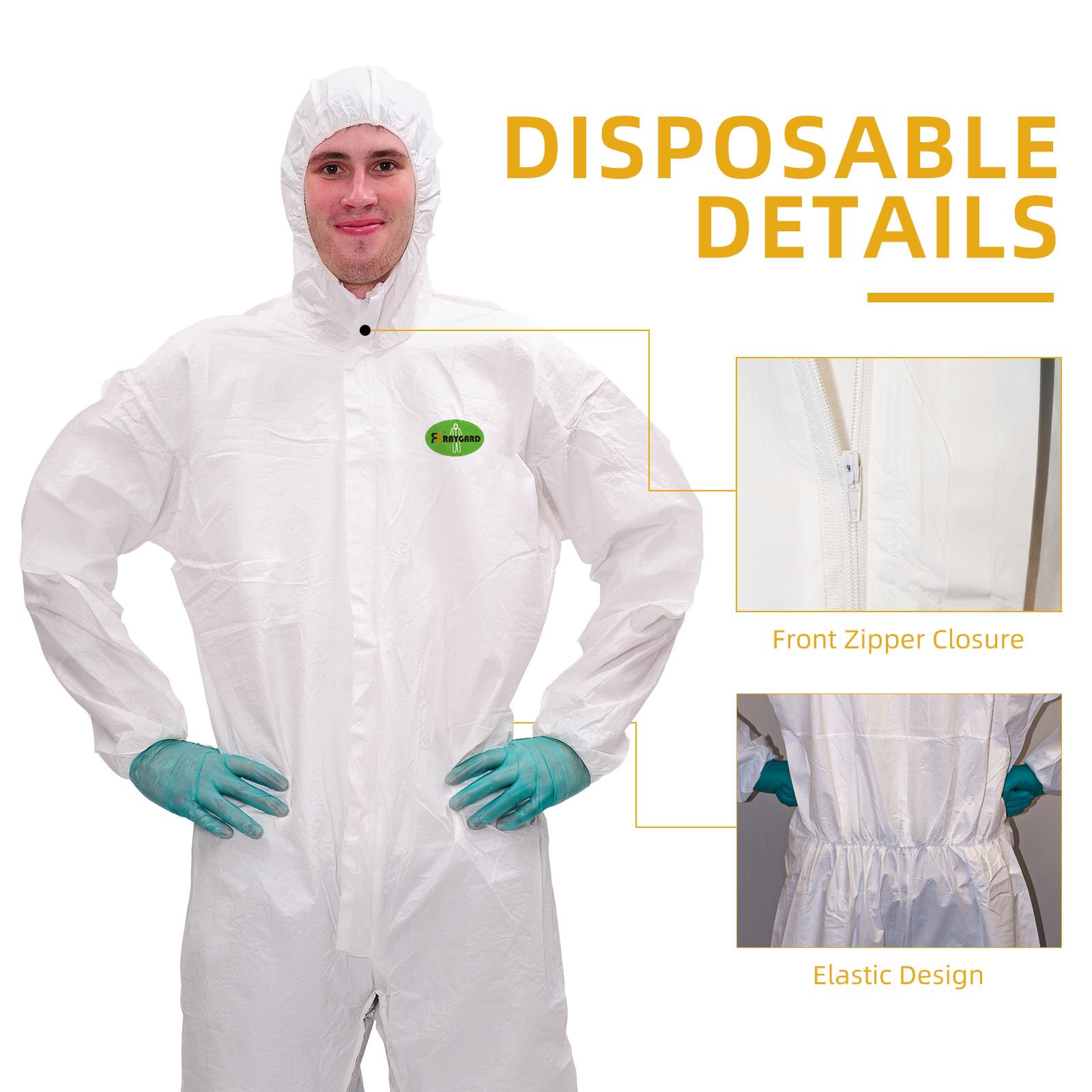 RAYGARD hooded disposable coverall XX-Large white product image
