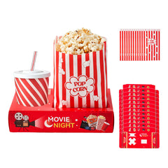 RAYMEA 24pcs movie night snack tray set