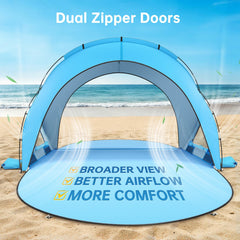 Raynesys square-top beach tent dimensions 80.71 x 55.12 x 52.36 inches