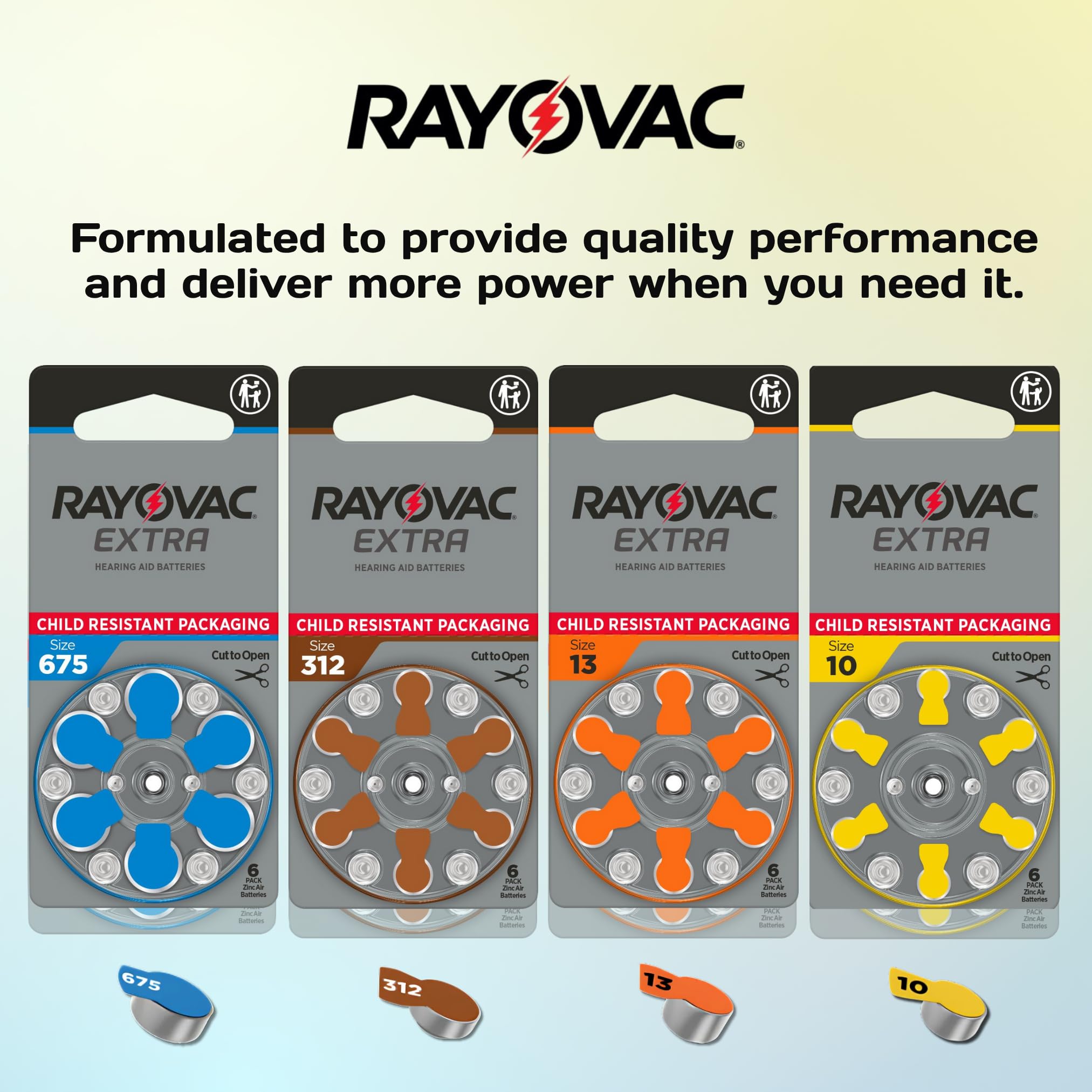 Rayovac brown packaging 312 hearing aid battery