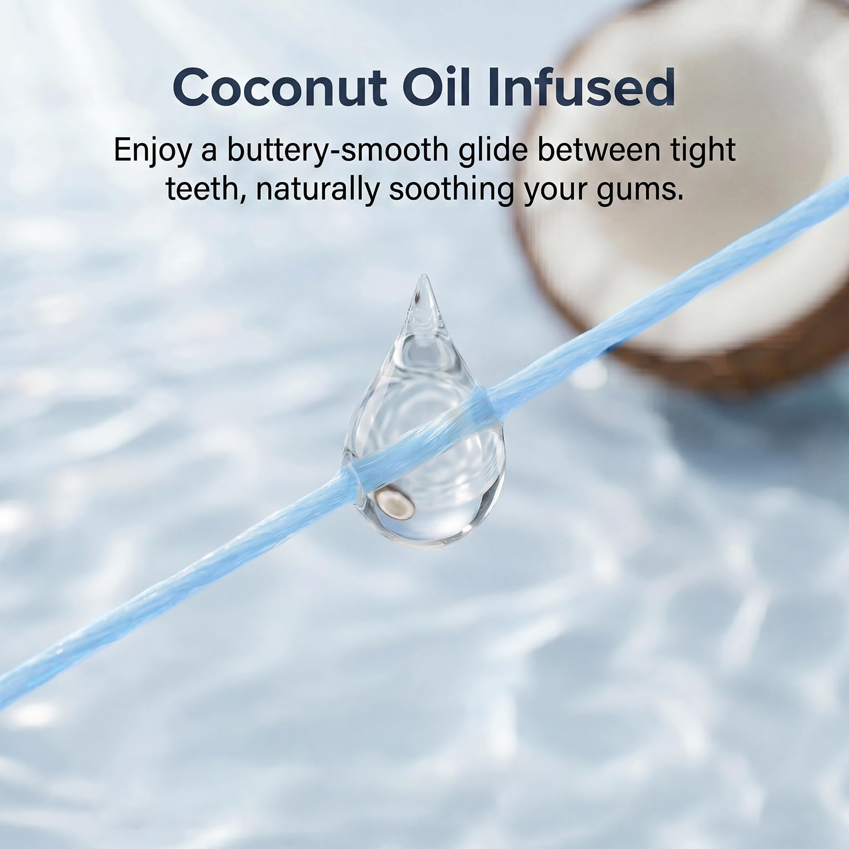 RAZOKO expanding woven dental floss coconut flavor dispenser