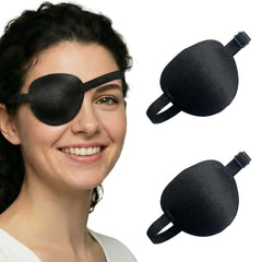RCHQOUTOR eye patch 2 pack black adjustable universal fit