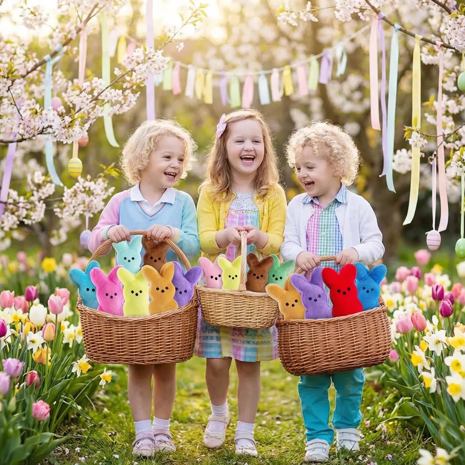 Easter bunny plush stuffed animal gift for kids