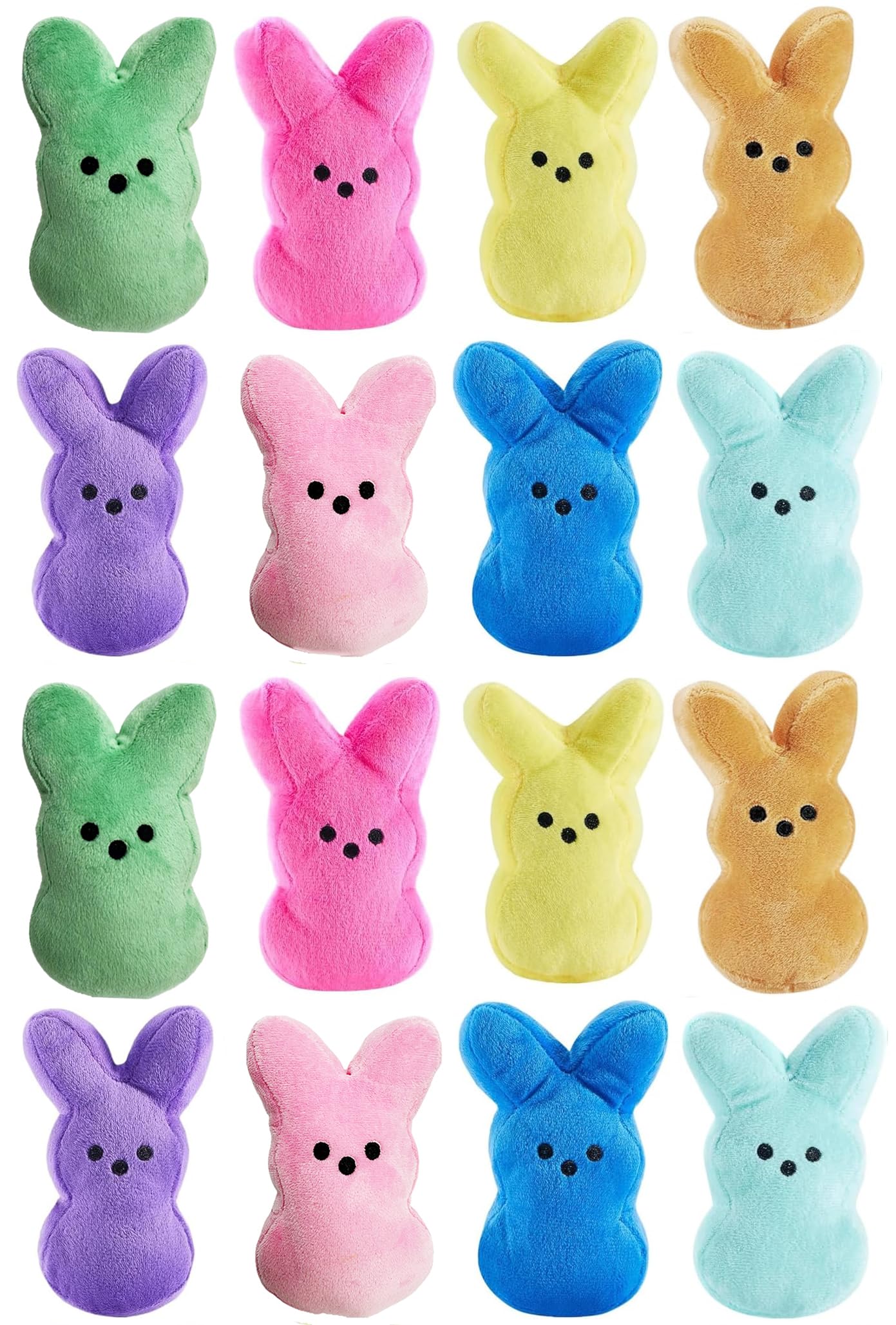 Rdogeia Easter stuffed bunny plush toy 16pcs pack