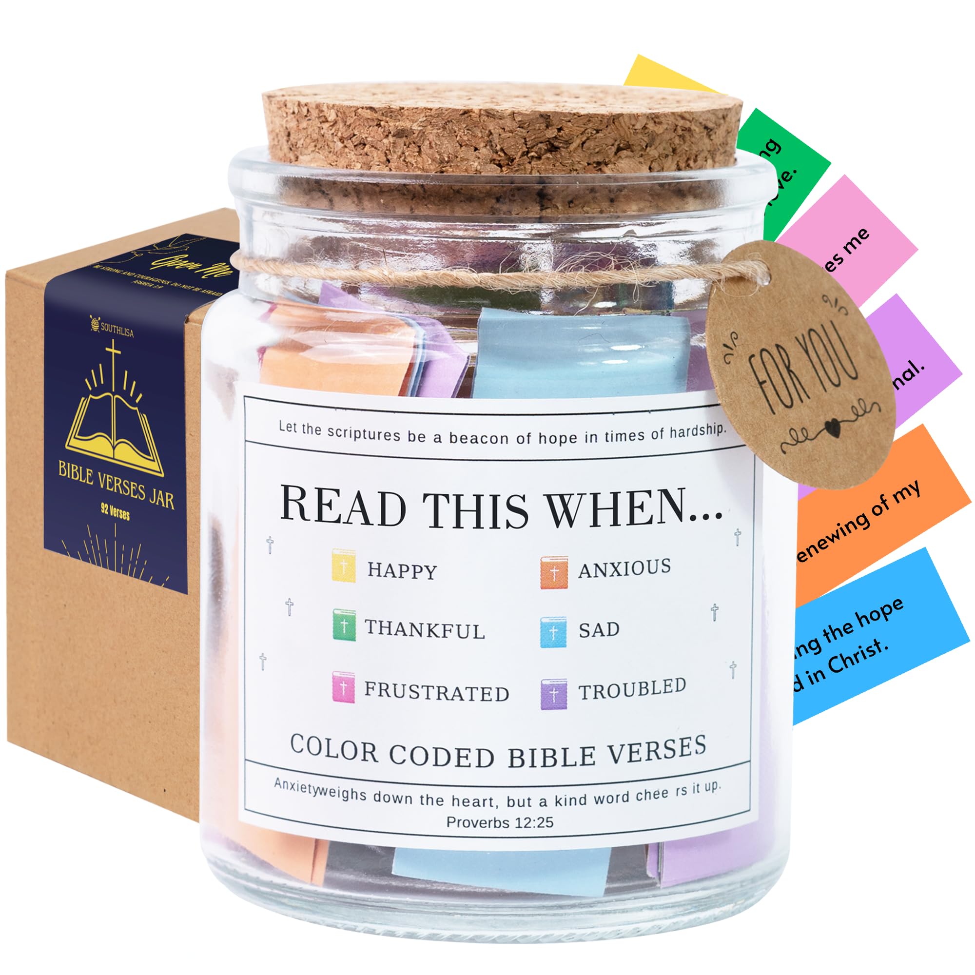 Read This When Bible Verses Jar glass jar with verses