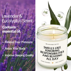 readers gift candle lavender aroma museacoin jar