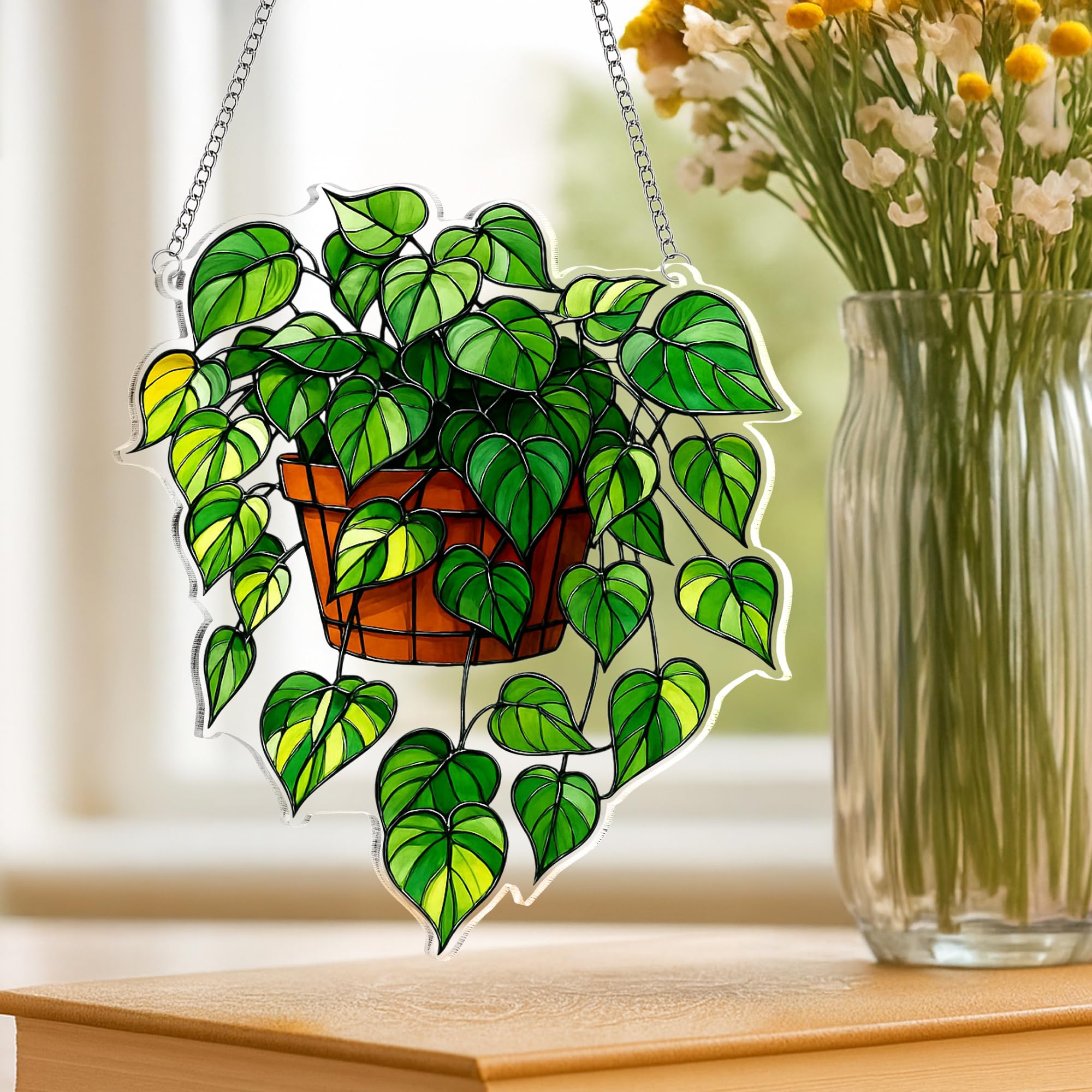 Reading themed ornament for bookshelf