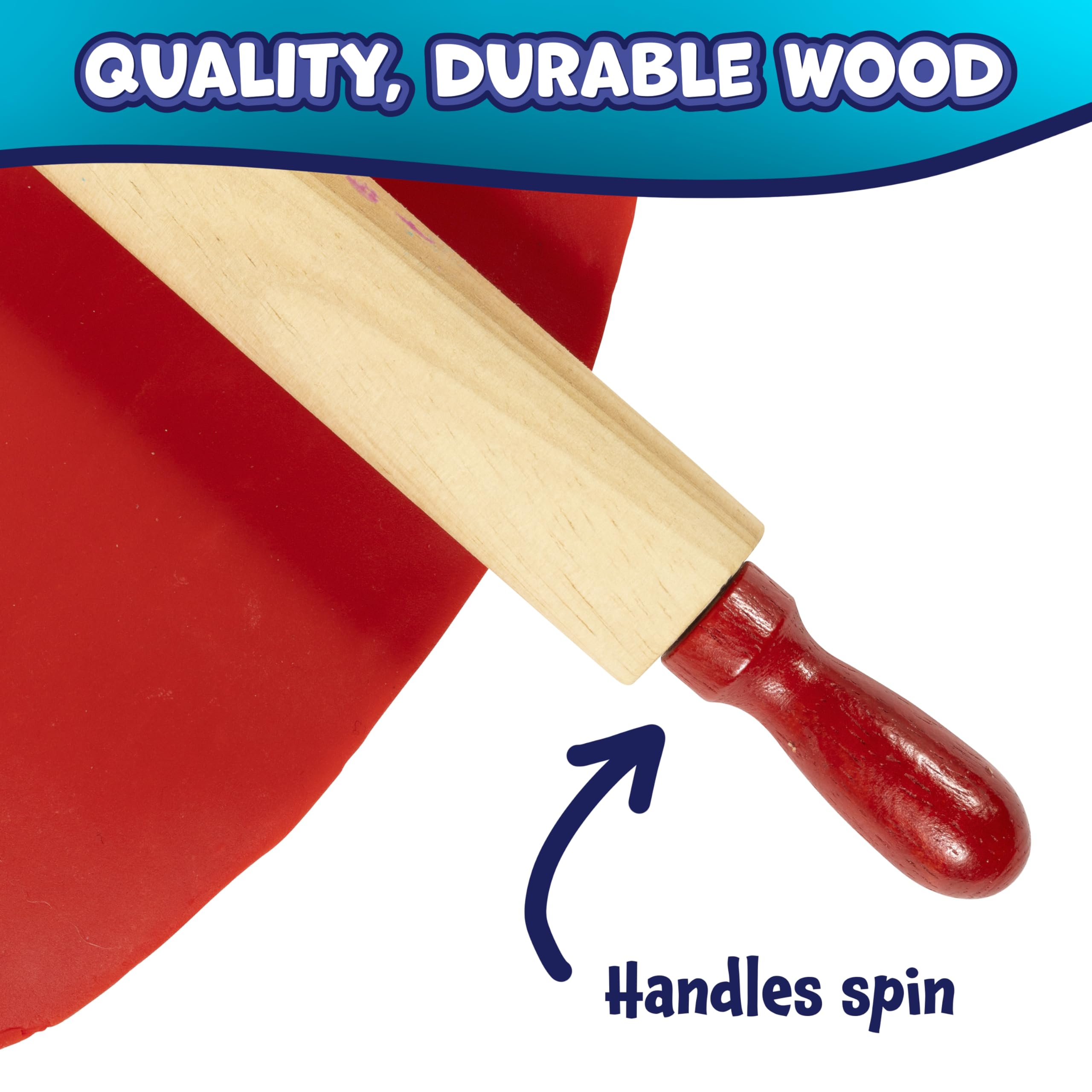Size 7.25 inches long rolling pins for kids