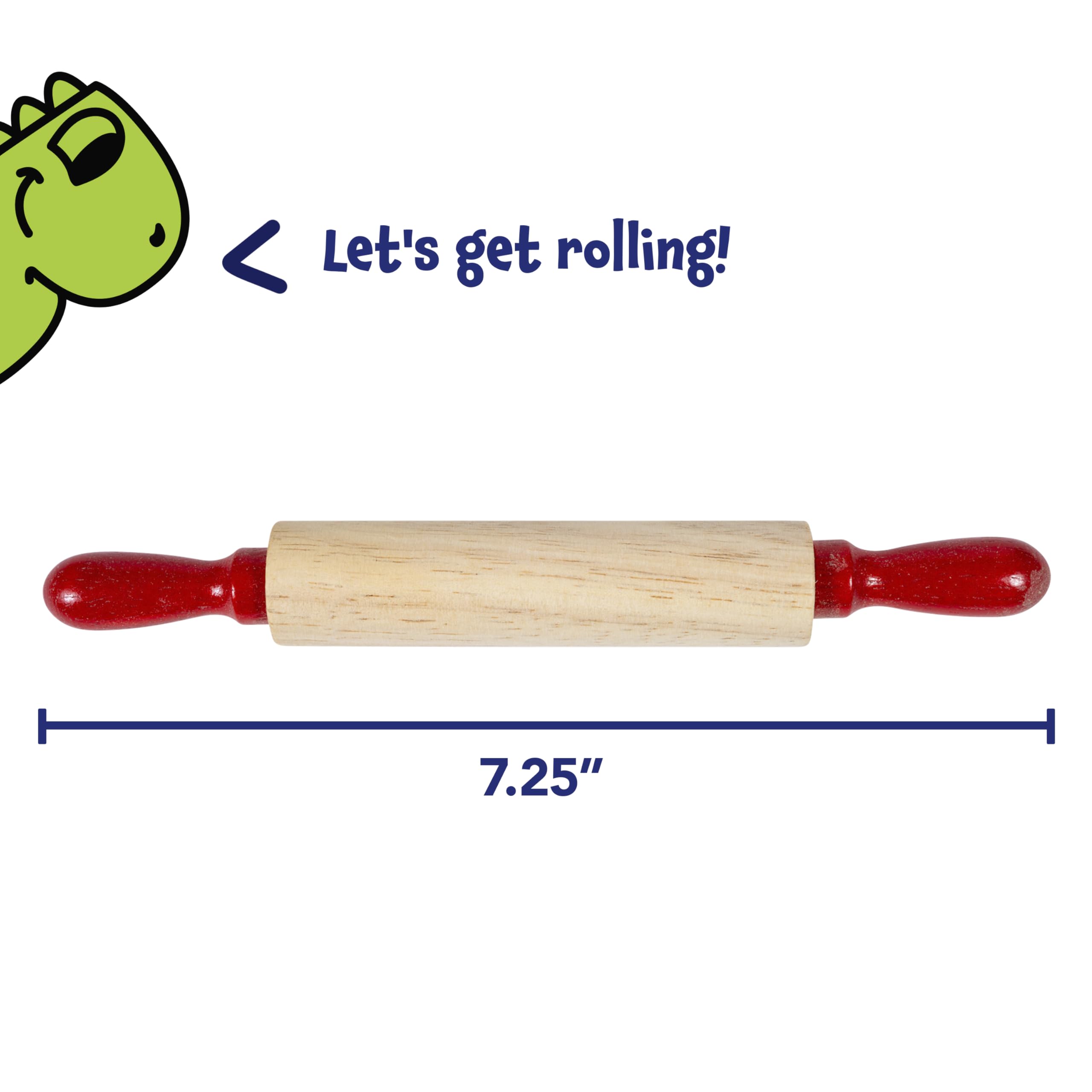 Wooden rolling pins with center axle and long handles