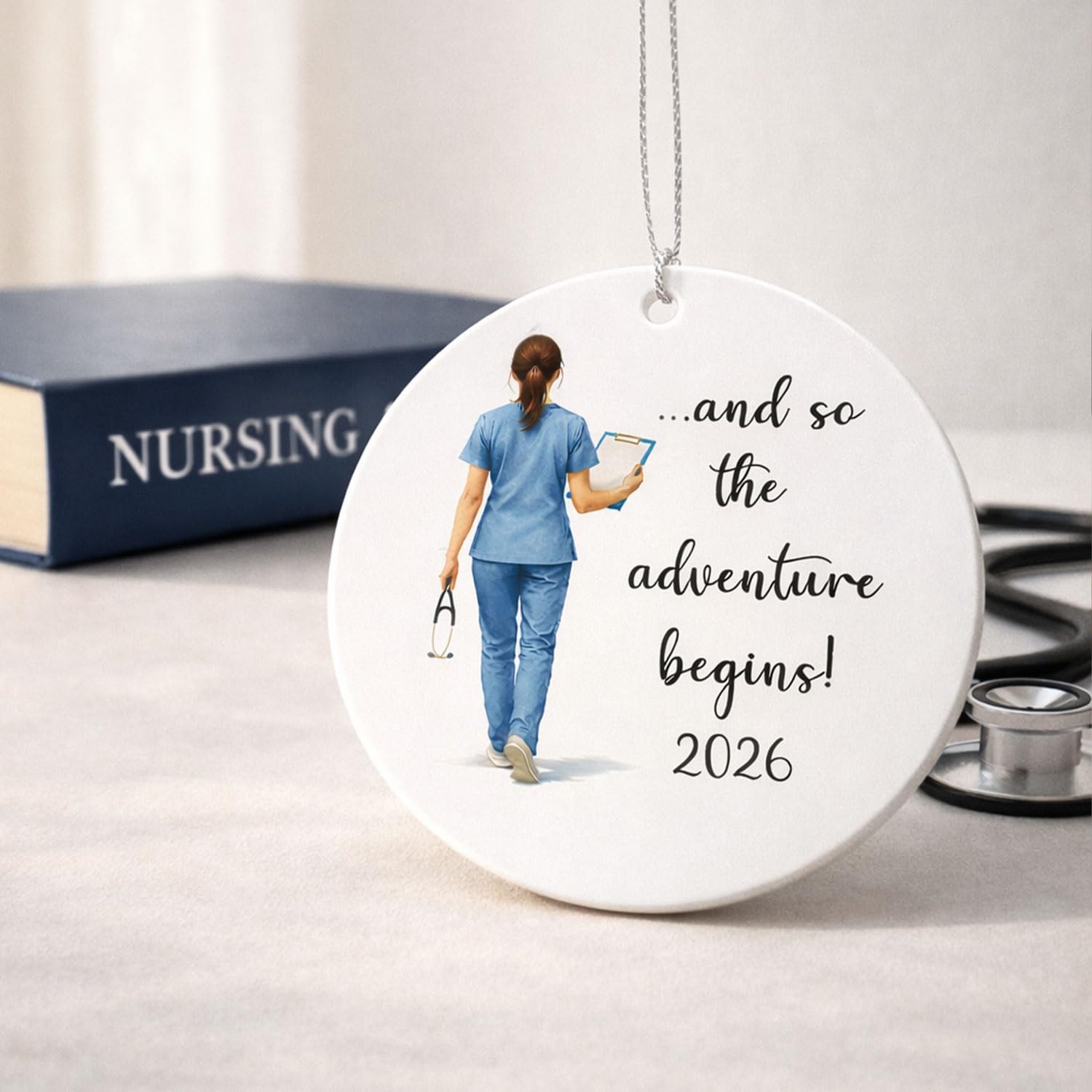 Ready for gifting nurse ornament packaging image