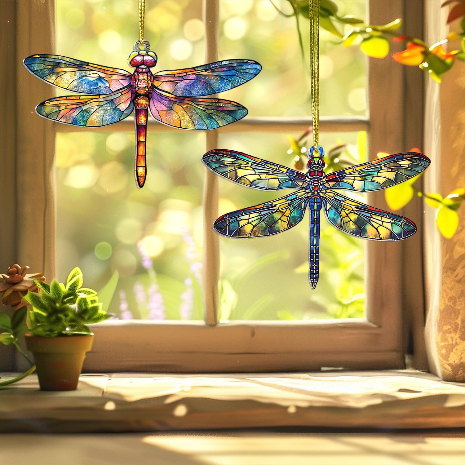 versatile dragonfly decor for windows car mirrors shelves