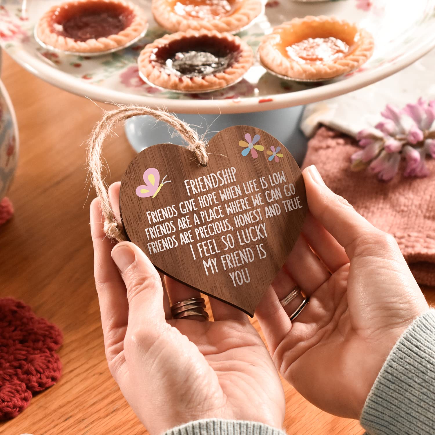 Contemporary wooden heart gift by Manta Makes