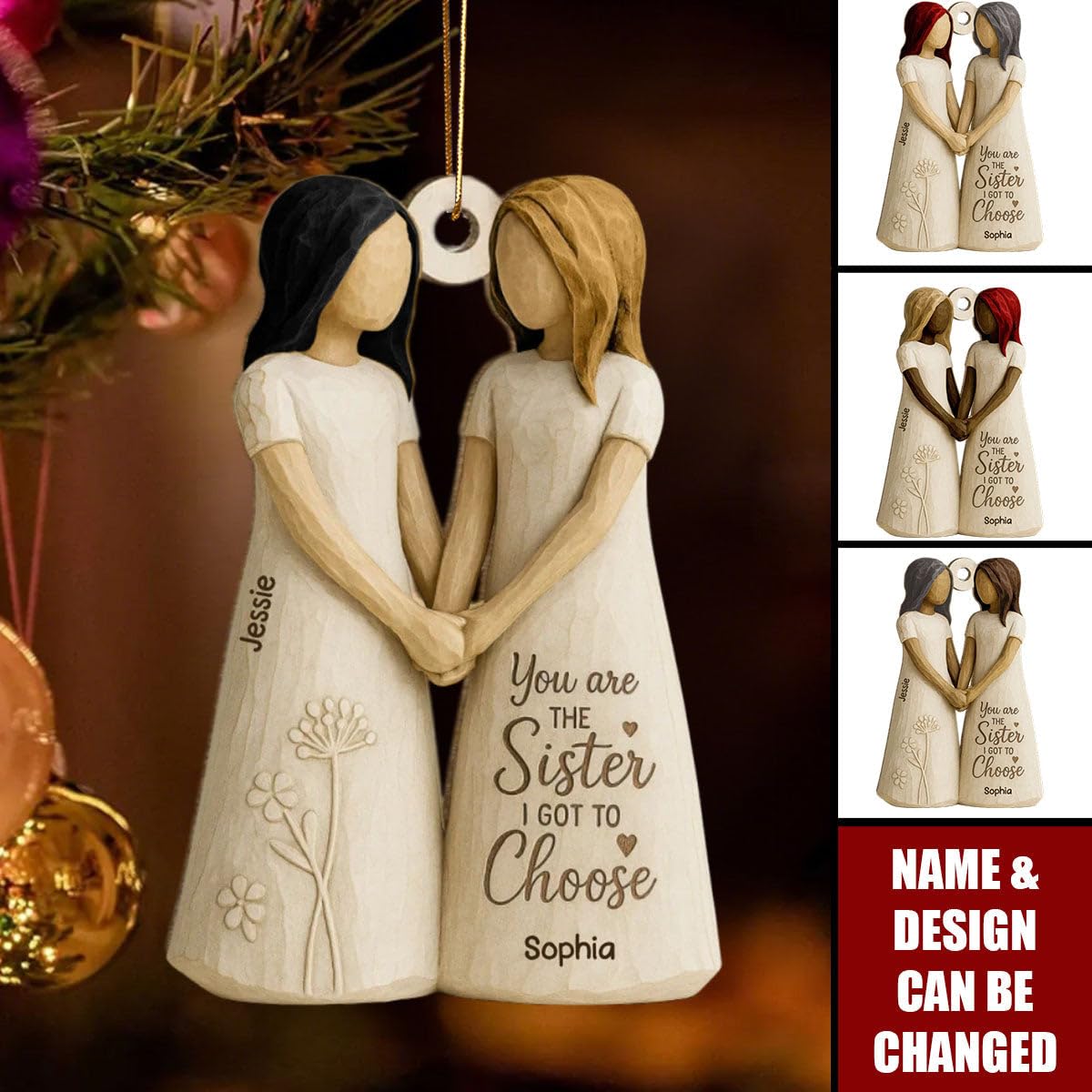 Included string ready to hang gift packaging ornament