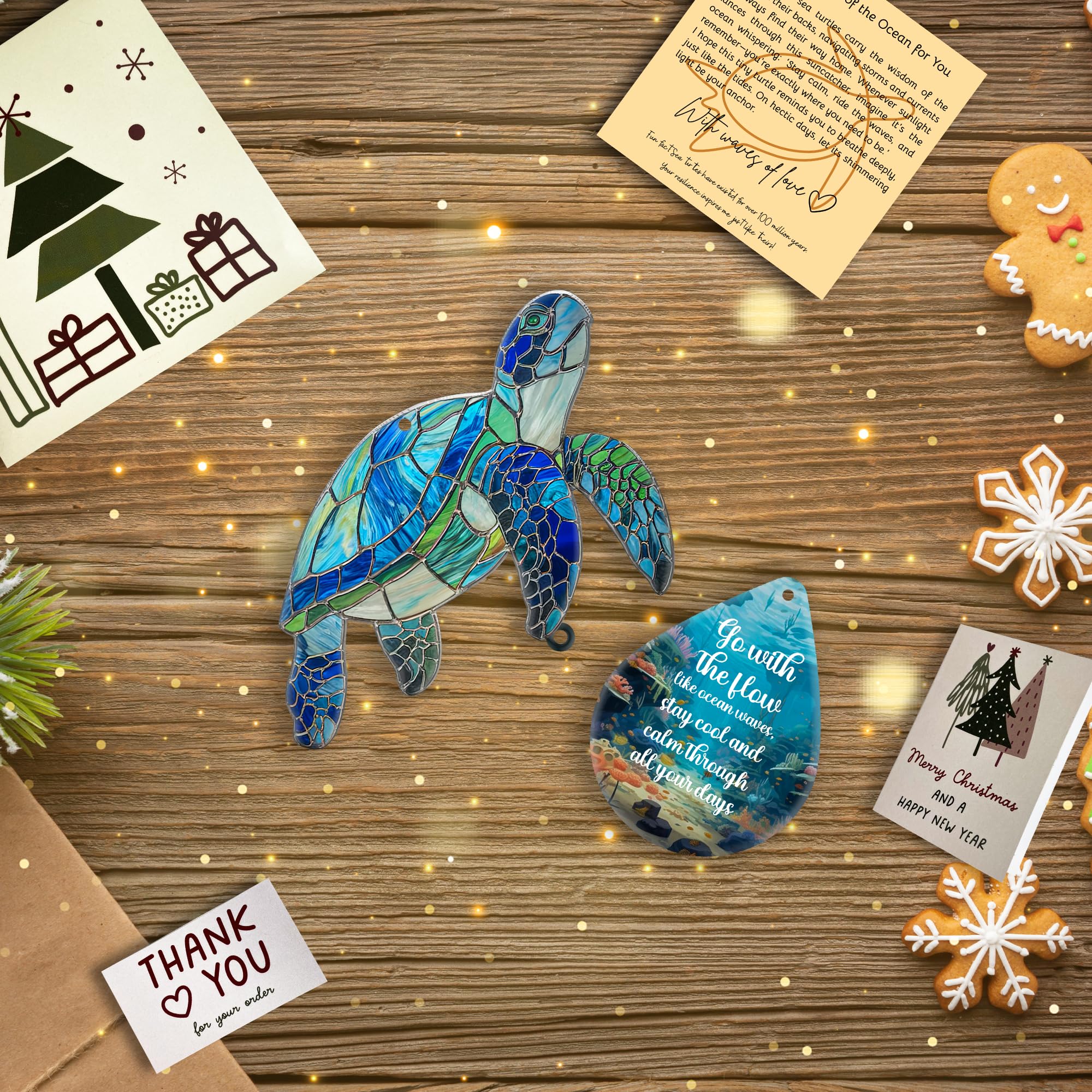 Sea turtle ornament set for gifting and decor