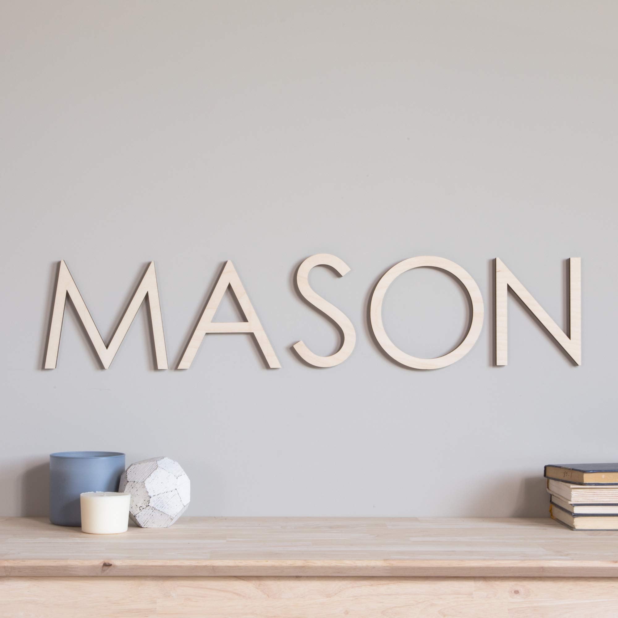 36 to 55 inch wall name size guidance