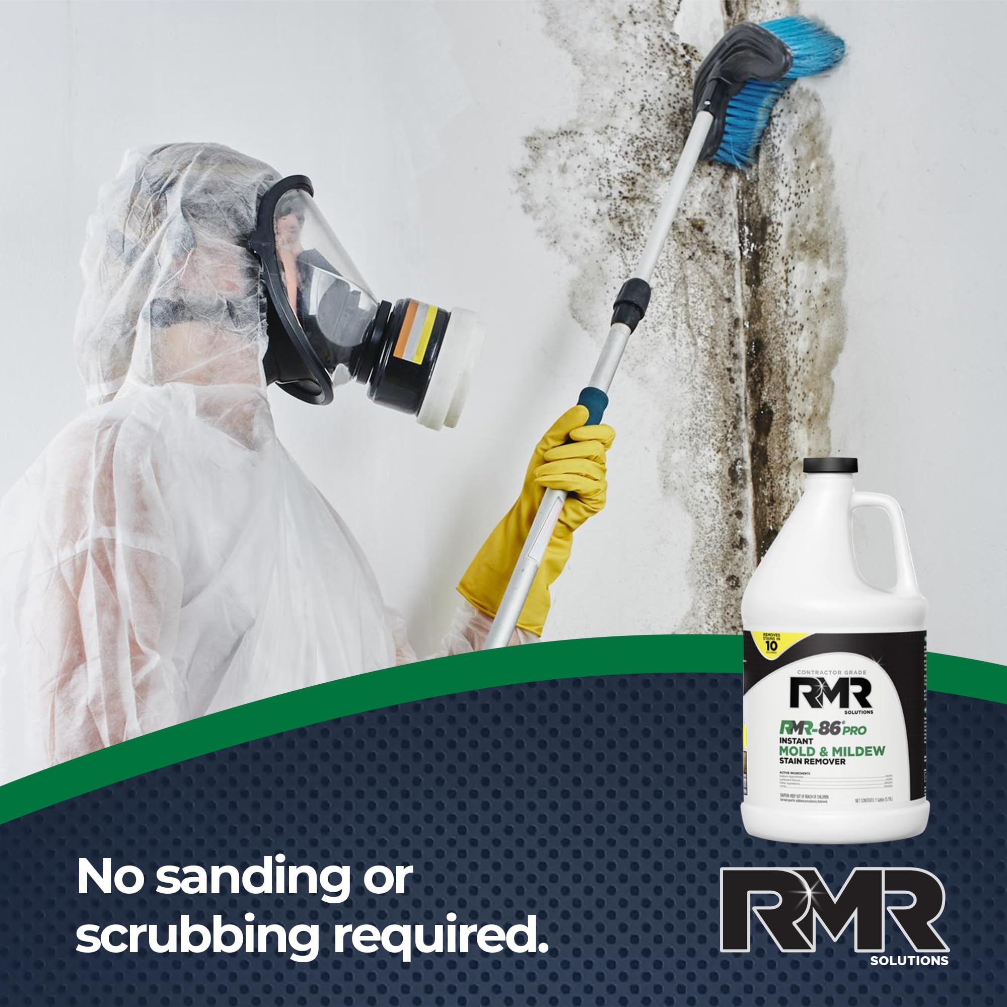 Ready to use mold stain remover being applied