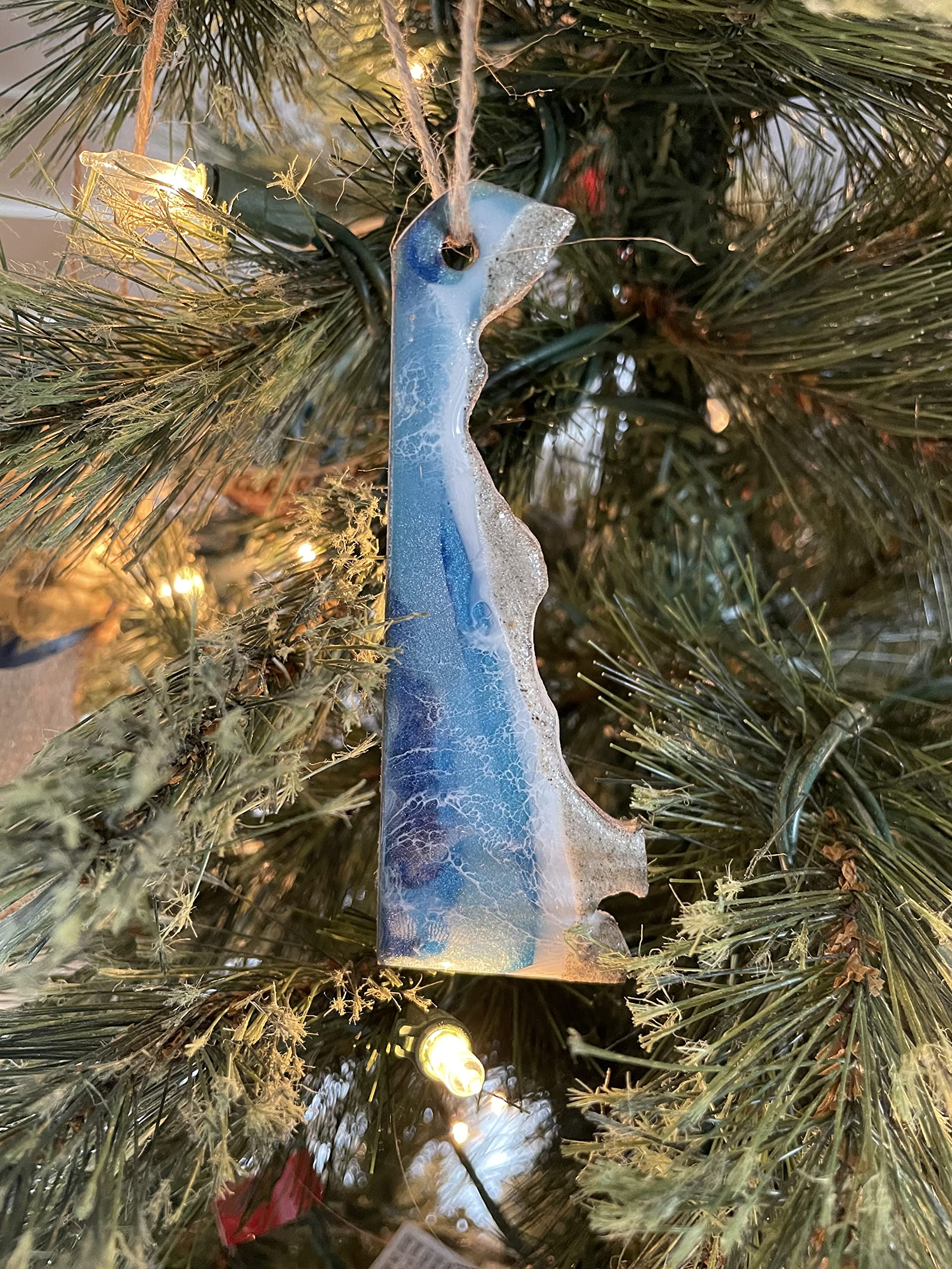 Handmade in the USA Delaware Holiday Ornament