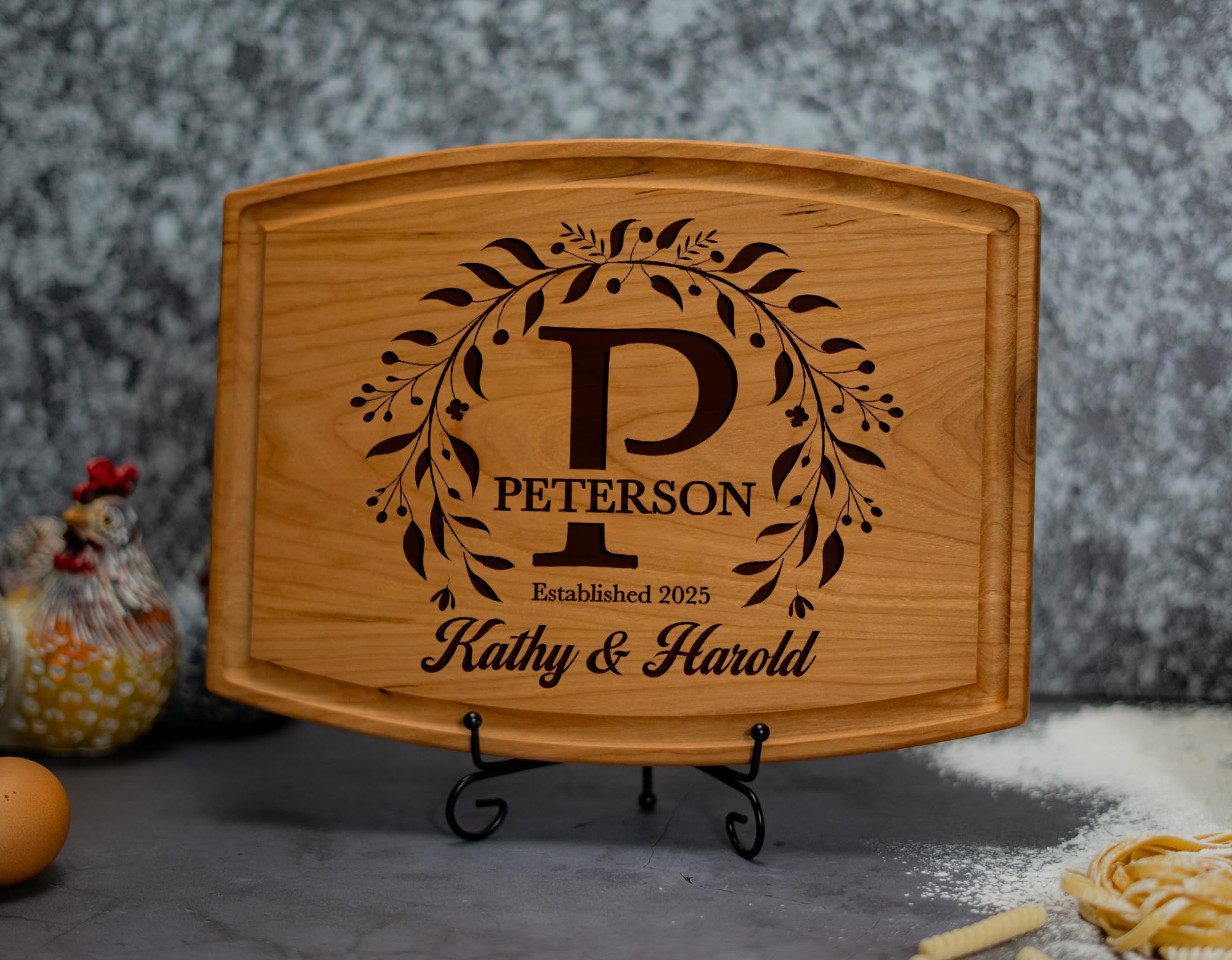 Real estate closing gift cutting board engraved
