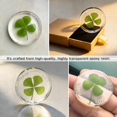 Gift box with preserved clover keepsake