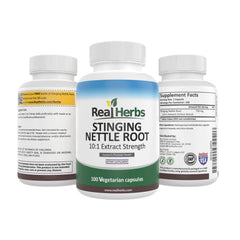 Non-GMO gluten-free nettle root capsules Real Herbs product
