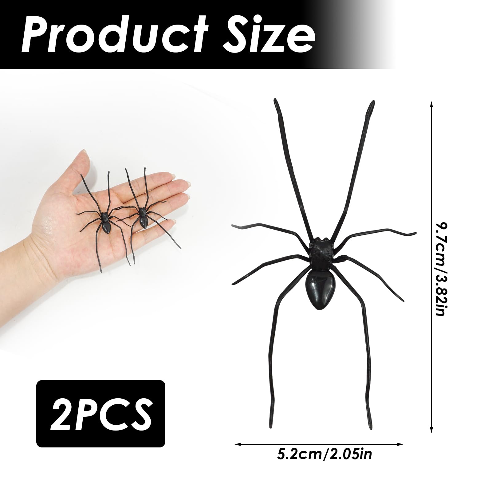 Realistic spider magnet with bendable legs for pranks