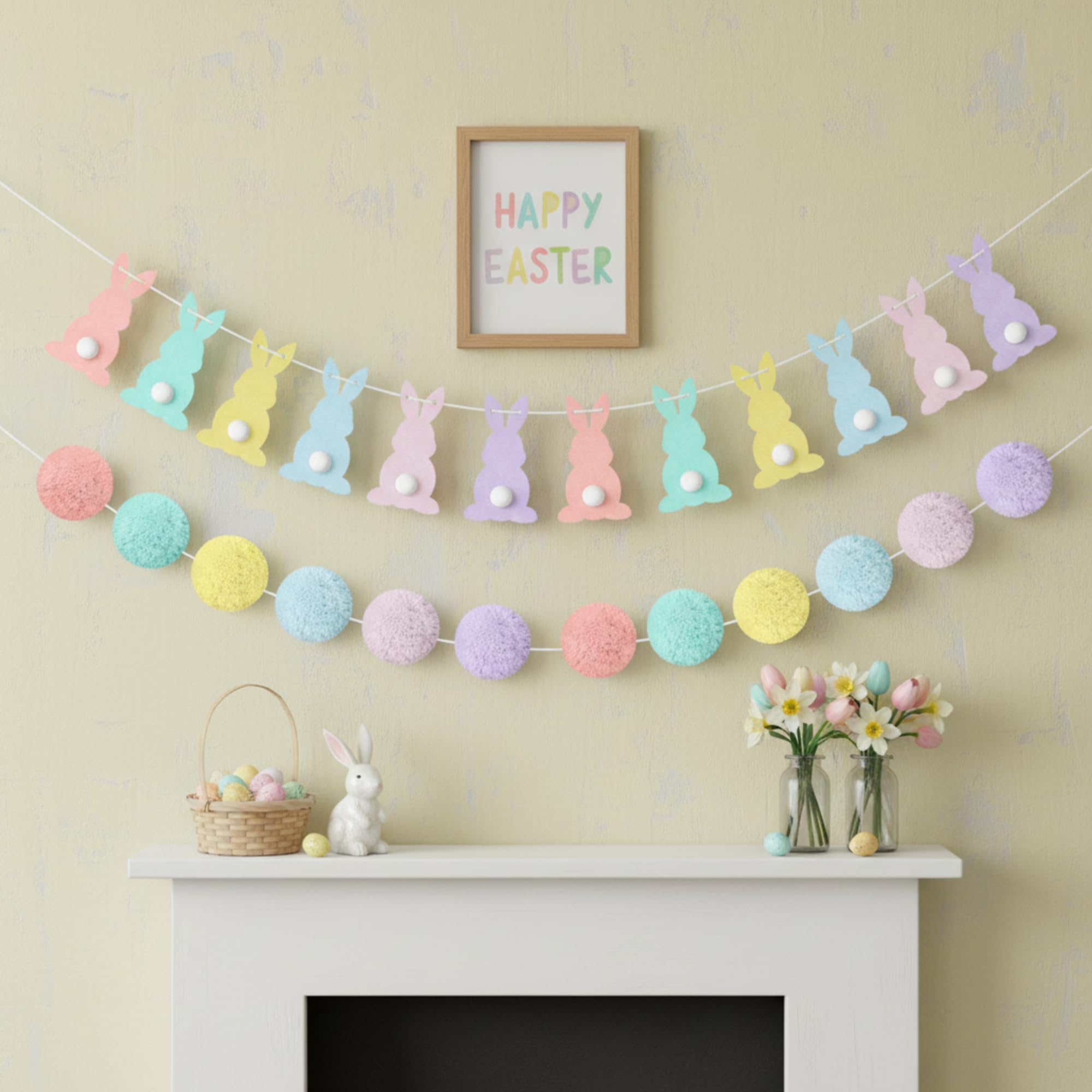 Reallnaive Easter decor garland ideal for home and garden