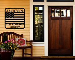 Custom Last Name Sign address plaque for home exterior