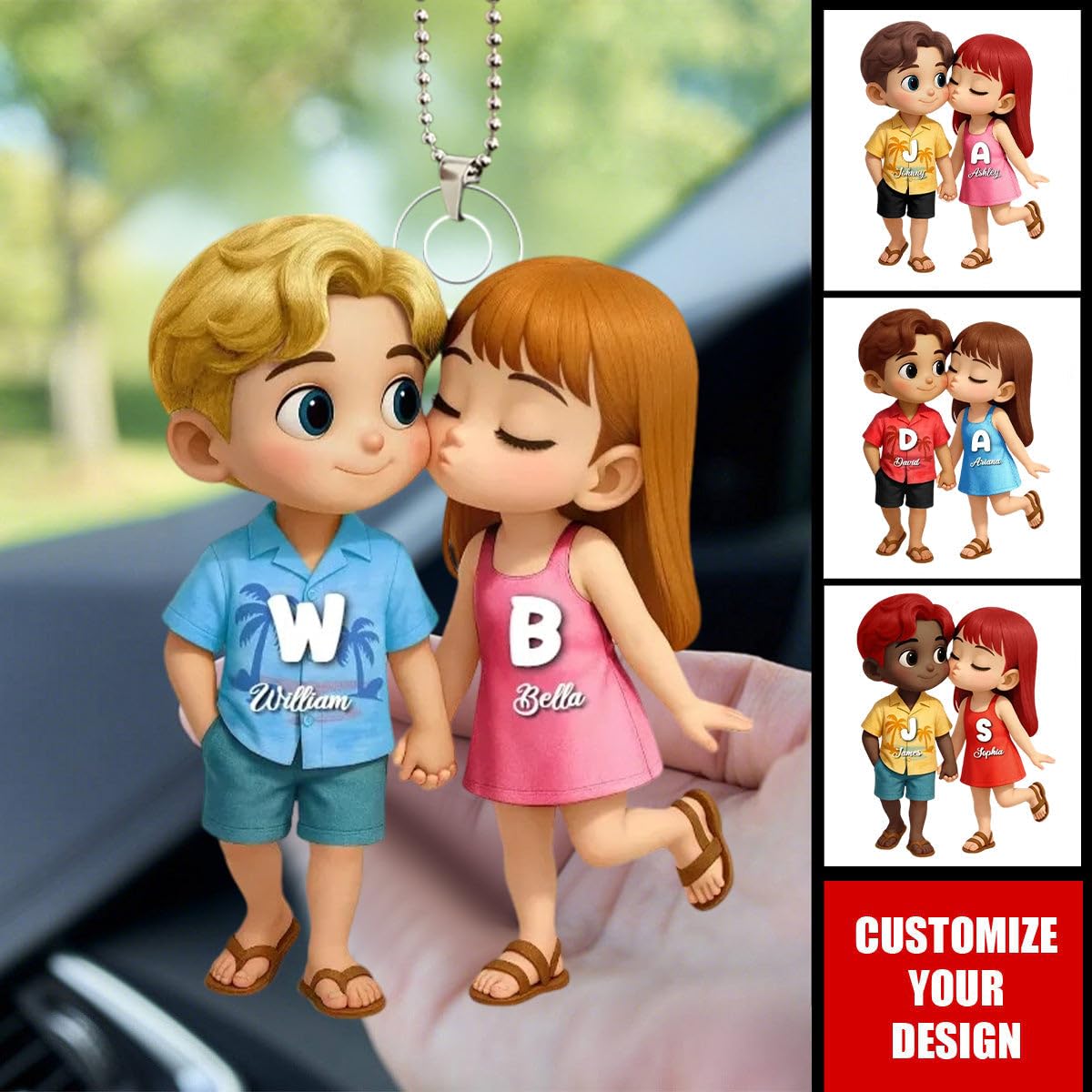 Rear view mirror hanger compact 8 cm diameter