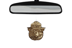 Rear view mirror ornament hanging on car or desk display